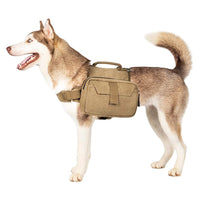 Dog Travel Hiking Backpack Saddle Bag Rucksack Large-Coffee