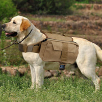 Dog Travel Hiking Backpack Saddle Bag Rucksack Large-Coffee