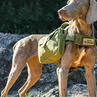 Dog Travel Hiking Backpack Saddle Bag Rucksack Medium-Green