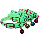 Set of 4Pcs Luminous Silicone Pet Collars-Footprint Style