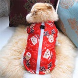 Pet Christmas Jacket Dog Christmas Clothing L - Santa Claus Style