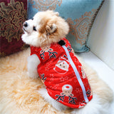 Pet Christmas Jacket Dog Christmas Clothing L - Santa Claus Style