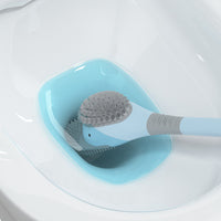 Duck Shaped Toilet Brush with Base Light Blue