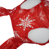 Christmas Theme Pet Vest and Dress Set Red-M