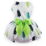 Christmas Theme Pet Vest and Dress Set Green-S