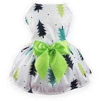 Christmas Theme Pet Vest and Dress Set Green-M