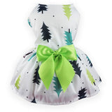 Christmas Theme Pet Vest and Dress Set Green-M