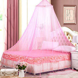 Bed Canopy Net Tent Round Dome Hanging Mosquito Room Decor -Pink