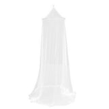 Bed Canopy Net Tent Round Dome Hanging Mosquito Room Decor -White