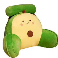 Backrest Reading Rest Pillow Neck Lumbar Support Chair Cushion with Arms-Green