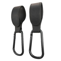 2Pcs Pram Hook Baby Kids Stroller Hooks Adjustable Shopping Bag Clip Carrier Pushchair Hanger-Black