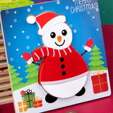 Christmas Wooden Puzzles for Kids Toddlers Educational Toys-Snowman Style
