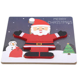 Christmas Wooden Puzzles for Kids Toddlers Educational Toys-Santa Claus Style