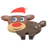 Christmas Wooden Puzzles for Kids Toddlers Educational Toys-Elk Style