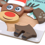 Christmas Wooden Puzzles for Kids Toddlers Educational Toys-Elk Style