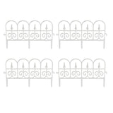 4 Pack Garden Plastic Fence Border Edging Panel Lawn Covers Yard Outdoor Decor White