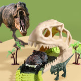 105Pcs Dinosaur Theme World Race Toy Dinosaur Track Train Set for Kids Gift