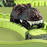 105Pcs Dinosaur Theme World Race Toy Dinosaur Track Train Set for Kids Gift
