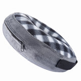 Inflatable Pet Recovery Collar Adjustable Pet Elizabeth Protective Collar for Dogs and Cats S Size-White Grid