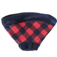 Inflatable Pet Recovery Collar Adjustable Pet Elizabeth Protective Collar for Dogs and Cats M Size-Red Grid