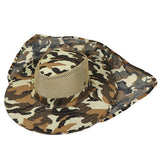 Adult Camouflage Bucket Hat Breathable Mesh Mountaineering Hat Wide Brim Fishing Cap Sun Shade Hat with Neck Flap-Brown Camo