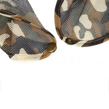 Adult Camouflage Bucket Hat Breathable Mesh Mountaineering Hat Wide Brim Fishing Cap Sun Shade Hat with Neck Flap-Brown Camo