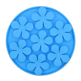 Pet Cat Slow Feeder Food Mat Treat Lick Mat Feeding Mat Enrichment Toys with Suction Cup-Blue
