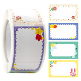 Set of 2 Rolls Cartoon Label Waterproof No-curling Colorful Cartoon Print Name Sticker Stationery Supplies-Style 2