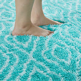 Floor Area Rug Bedroom Carpet Plush Abstract Modern Soft Living Room Non-slip Mat-Blue