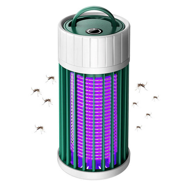 USB Rechargeable Electric Mosquito Killer Lamp Night Light Mosquito Zapper Trap-Green