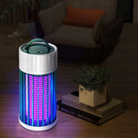 USB Rechargeable Electric Mosquito Killer Lamp Night Light Mosquito Zapper Trap-Green