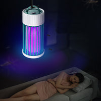 USB Rechargeable Electric Mosquito Killer Lamp Night Light Mosquito Zapper Trap-Green