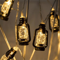 3M 20LED Retro Kerosene Lantern Fairy String Lights Battery Operated