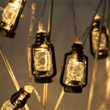 3M 20LED Retro Kerosene Lantern Fairy String Lights Battery Operated