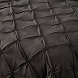 Diamond Shape Pintuck Duvet Cover Black