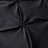 Diamond Shape Pintuck Duvet Cover Black