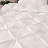Diamond Shape Pintuck Duvet Cover White
