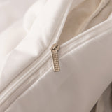 Diamond Shape Pintuck Duvet Cover White