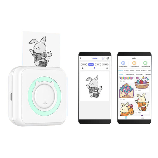 Portable Bluetooth Wireless Mini Printer Heat-Sensitive Print Maker Green