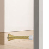 5Pcs 3-1/8" Flexible Spring Door Stoppers with Rubber Bumper Tips Gold