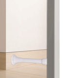 5Pcs 3-1/8" Flexible Spring Door Stoppers with Rubber Bumper Tips White