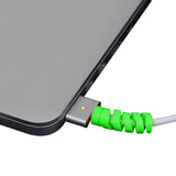 40 Pieces Cable Protector Spiral Phone Charge Cable Saver Green
