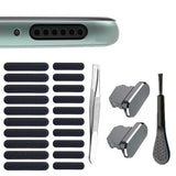 For iPhone Phone Speaker Dustproof Stickers Protector Kit-Grey