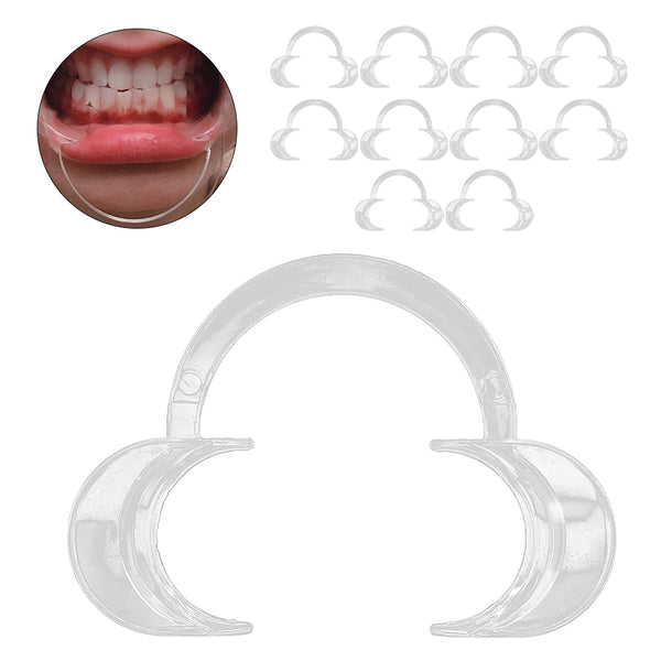 10 Pcs C-Shape Disposable Oral Lip Cheek Retractor