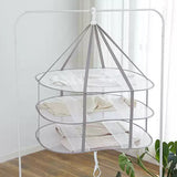 FancyGrab 3-Tier Drying Rack Foldable Clothes Hanging Dryer Laundry Mesh Flat Rack