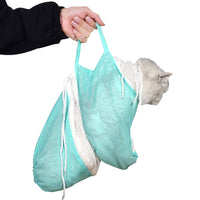 FancyGrab Pet Cat Bathing Bag Mesh Cloth Cat Grooming Bag Cat Washing Bags Pet Supplies Green