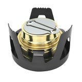 Portable Outdoor Mini Alcohol Stove Burner for Camping Hiking Black
