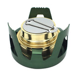 Portable Outdoor Mini Alcohol Stove Burner for Camping Hiking Green