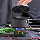 Portable Outdoor Mini Alcohol Stove Burner for Camping Hiking Green