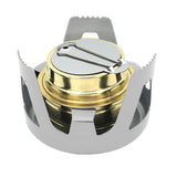 Portable Outdoor Mini Alcohol Stove Burner for Camping Hiking Grey